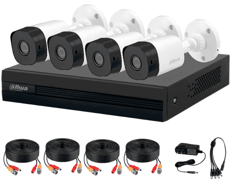 Ejemplo de kit de videovigilancia; también ofrecemos soporte TI y desarrollo web